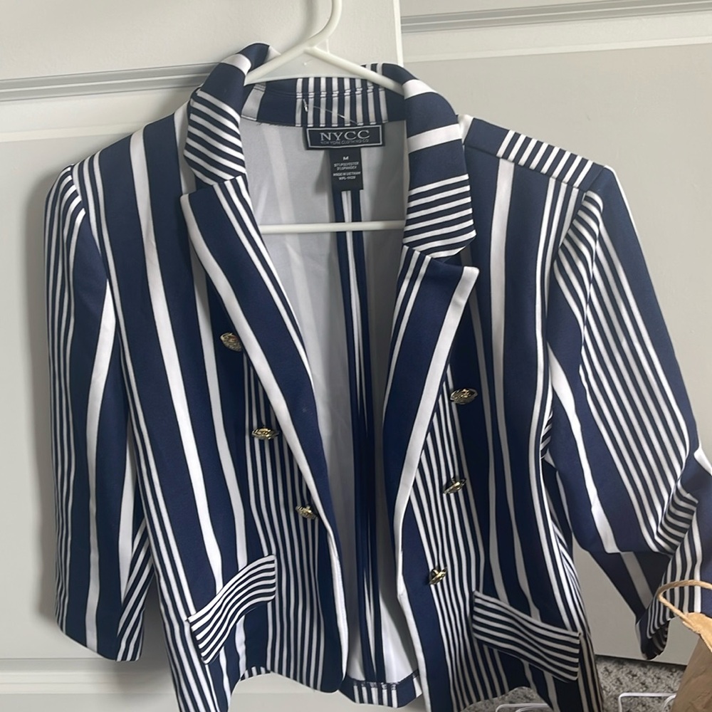 Blue Blazer with Gold Buttons